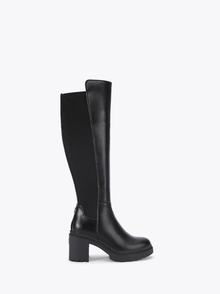 Carvela Black Boulder High Leg Boots - Image 1 of 4 Carvela Black Boulder High Leg Boots - Image 1 of 4