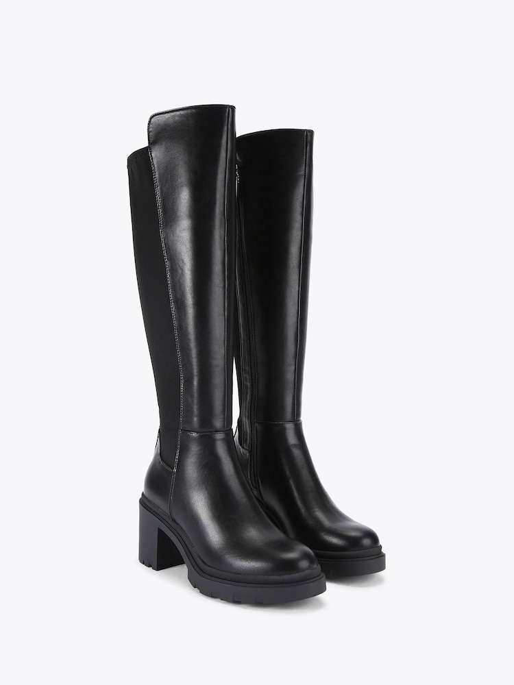 Carvela Black Boulder High Leg Boots - Image 2 of 4 Carvela Black Boulder High Leg Boots - Image 2 of 4
