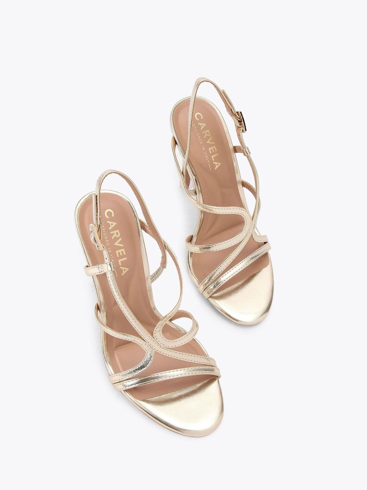 Carvela Gold Viola Sandals - Image 2 of 4 Carvela Gold Viola Sandals - Image 2 of 4