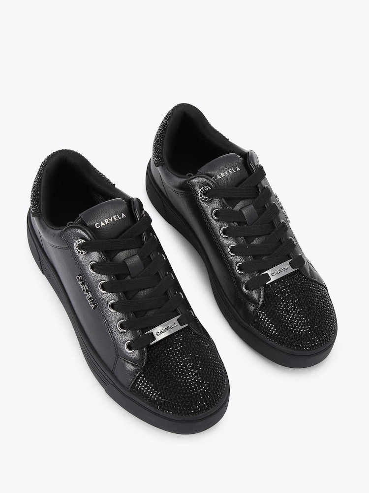 Carvela Black Daze Toe Cap Trainers - Image 2 of 4 Carvela Black Daze Toe Cap Trainers - Image 2 of 4