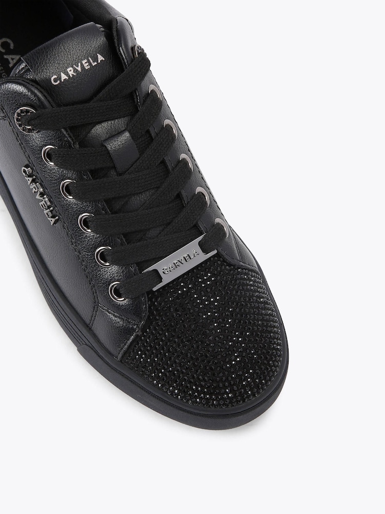 Carvela Black Daze Toe Cap Trainers - Image 4 of 4
