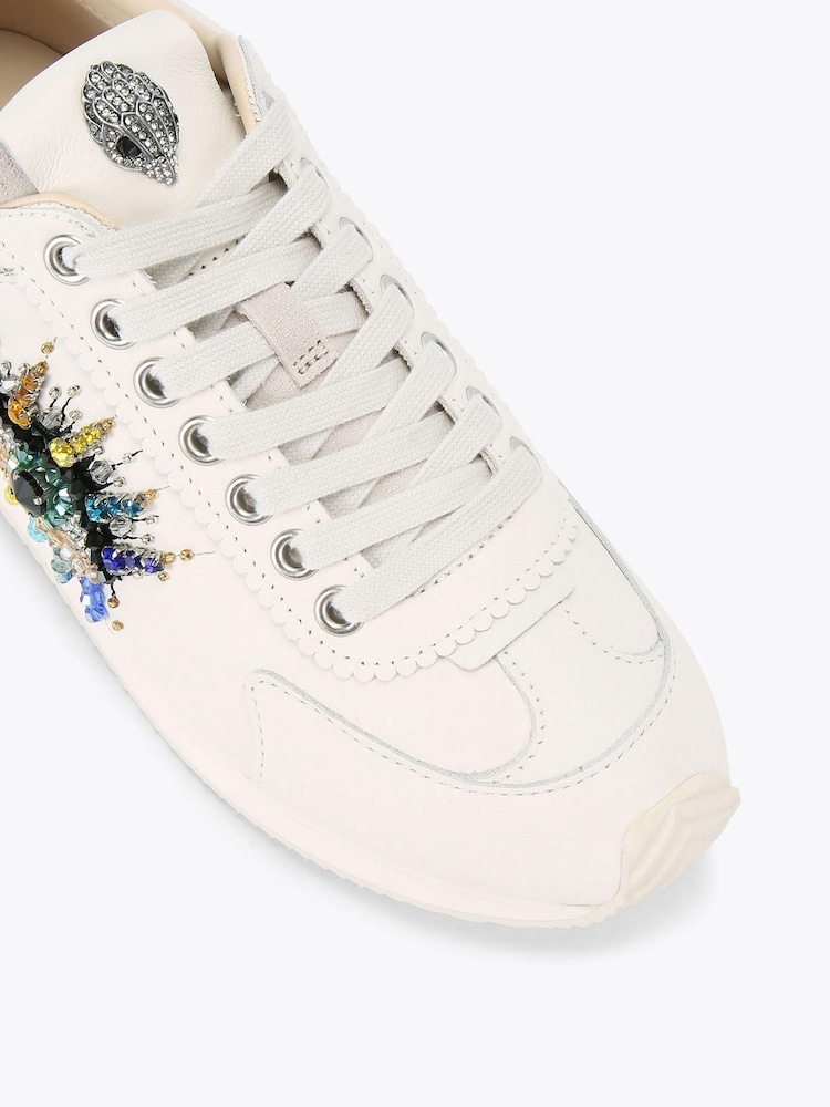 Kurt Geiger London Islington Pump Eye White Trainers - Image 4 of 4 Kurt Geiger London Islington Pump Eye White Trainers - Image 4 of 4