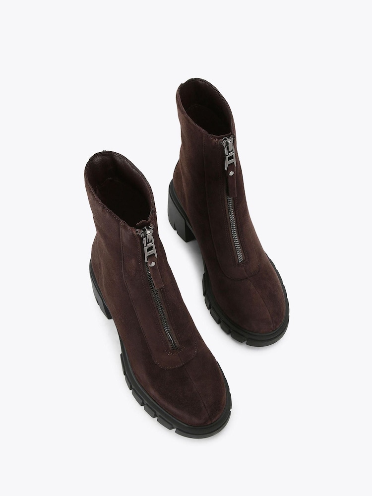 Carvela Brown Ignite Zip Boots - Image 2 of 4 Carvela Brown Ignite Zip Boots - Image 2 of 4