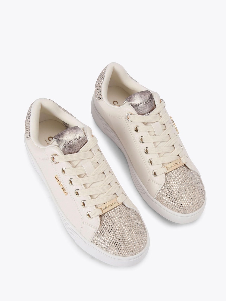Carvela Gold Daze Toe Cap Trainers - Image 2 of 4