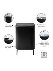 Brabantia Matt Black Bo Touch Bin Hi 2 x 30L - Image 2 of 6