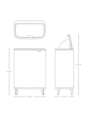 Brabantia Matt Black Bo Touch Bin Hi 2 x 30L - Image 3 of 6