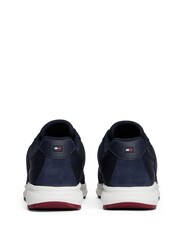 Tommy Hilfiger Blue Cleat Mixed Texture Waterproof Suede Trainers - Image 4 of 7