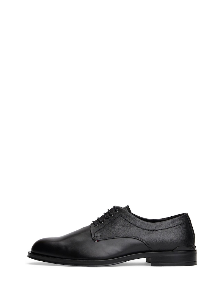 Tommy Hilfiger Black Leather Derby Shoes - Image 1 of 7 Tommy Hilfiger Black Leather Derby Shoes - Image 1 of 7