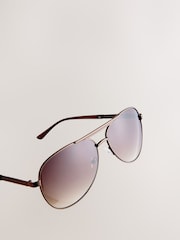Brushed Bronze Brown - نظارات Aviator شمسية - صورة 5 من 5