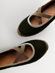 Penelope Chilvers Green Chico Espadrille Cross Strap Shoes - Image 7 of 8