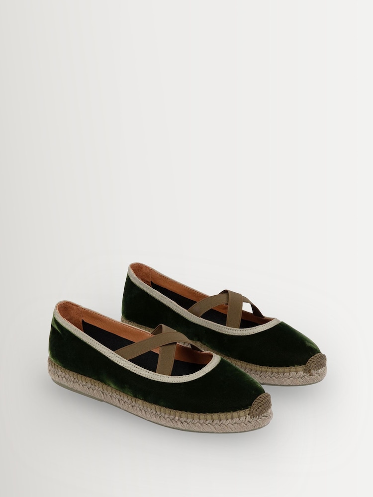 Penelope Chilvers Green Chico Espadrille Cross Strap Shoes - Image 8 of 8