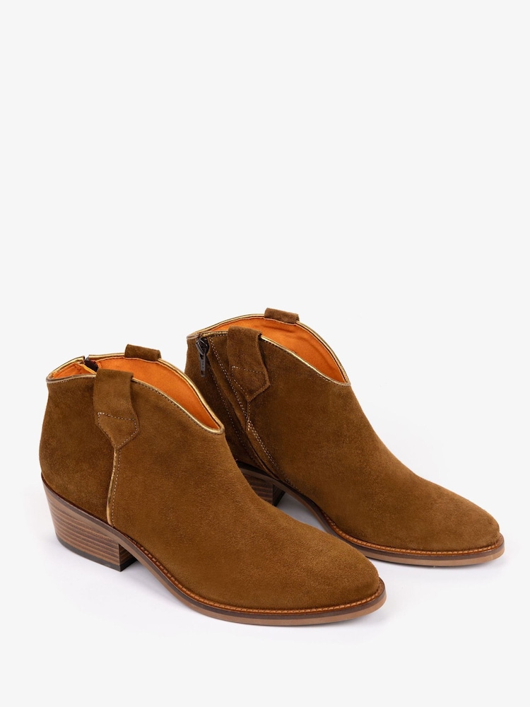 Penelope Chilvers Dolly Suede Ankle Brown Boots - Image 2 of 3 Penelope Chilvers Dolly Suede Ankle Brown Boots - Image 2 of 3