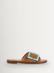 Penelope Chilvers Brown Biarritz Buckle Sandals - Image 1 of 3