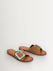Penelope Chilvers Brown Biarritz Buckle Sandals - Image 2 of 3
