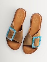 Penelope Chilvers Brown Biarritz Buckle Sandals - Image 3 of 3