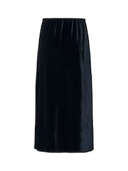Kaffe KAkelly Elasticated Waist Midi Black Skirt - Image 6 of 6