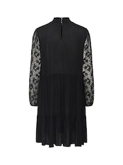 Kaffe Black KAstine High Neck Long Sleeve Lace Dress - Image 6 of 6