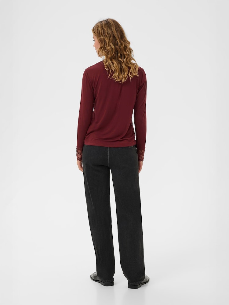 Cream Red CRTrulla Long Sleeve Lace Blouse - Image 2 of 6