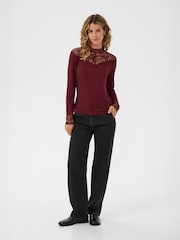 Cream Red CRTrulla Long Sleeve Lace Blouse - Image 3 of 6