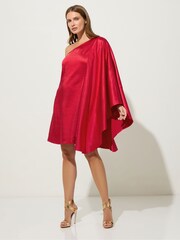 Star by Julien MacDonald Red One Shoulder Dress - Image 1 of 4