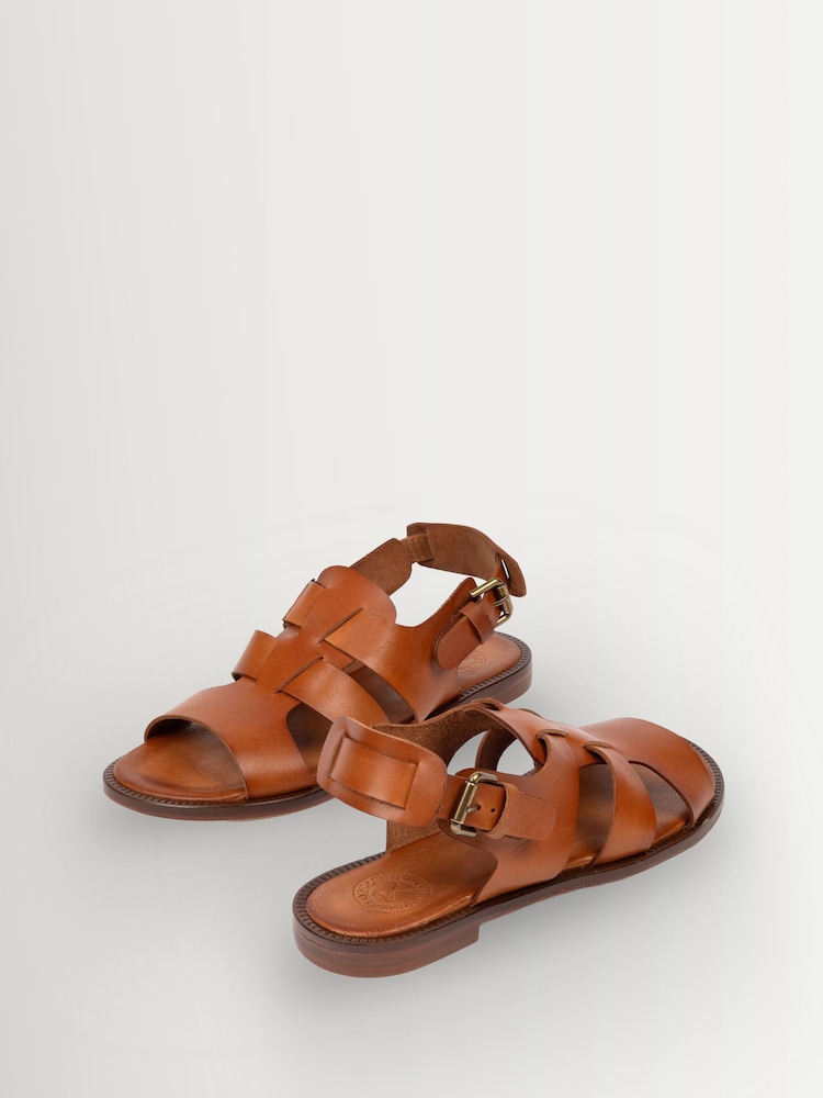 Penelope Chilvers Biscay Leather Buckle Brown Sandals - Image 2 of 4 Penelope Chilvers Biscay Leather Buckle Brown Sandals - Image 2 of 4