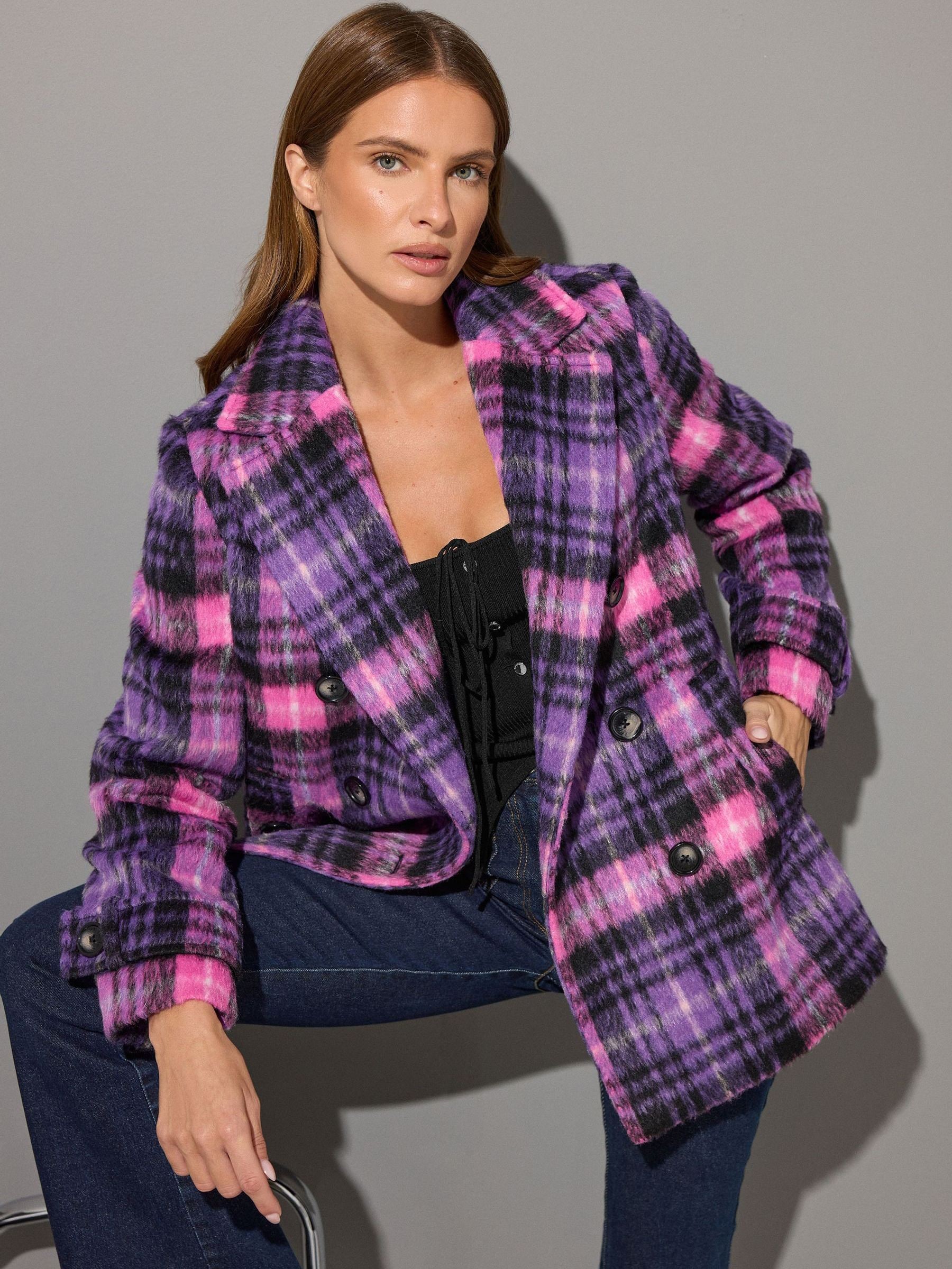 Buy Star by Julien MacDonald Purple Pea Coat from the Next UK