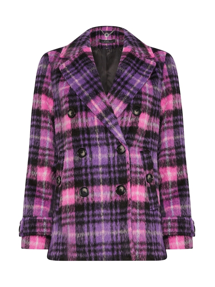 Star by Julien MacDonald Purple Pea Coat - Image 6 of 6