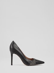 LK Bennett Black Crystal Court Shoes - Image 1 of 4