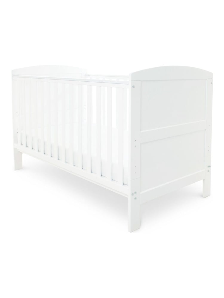 Ickle Bubba White Coleby Classic Cot Bed and Premium Pocket Sprung Mattress - Image 1 of 5