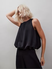 Ro&Zo Black Bubble Hem Top - Image 1 of 1