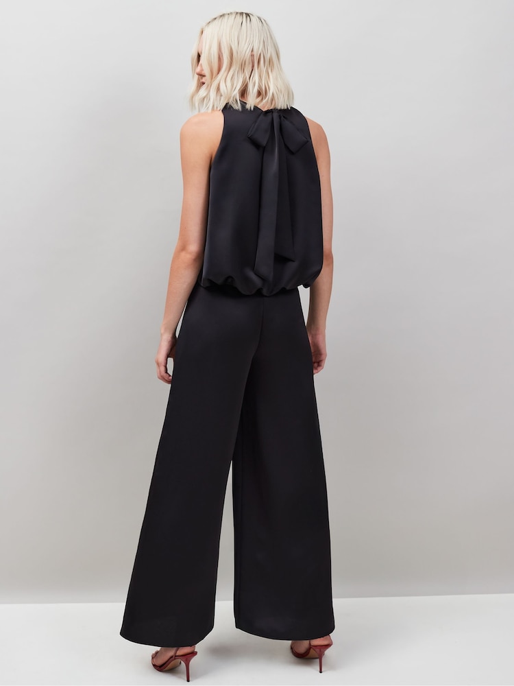 Ro&Zo Black Petite Satin Trousers - Image 2 of 2
