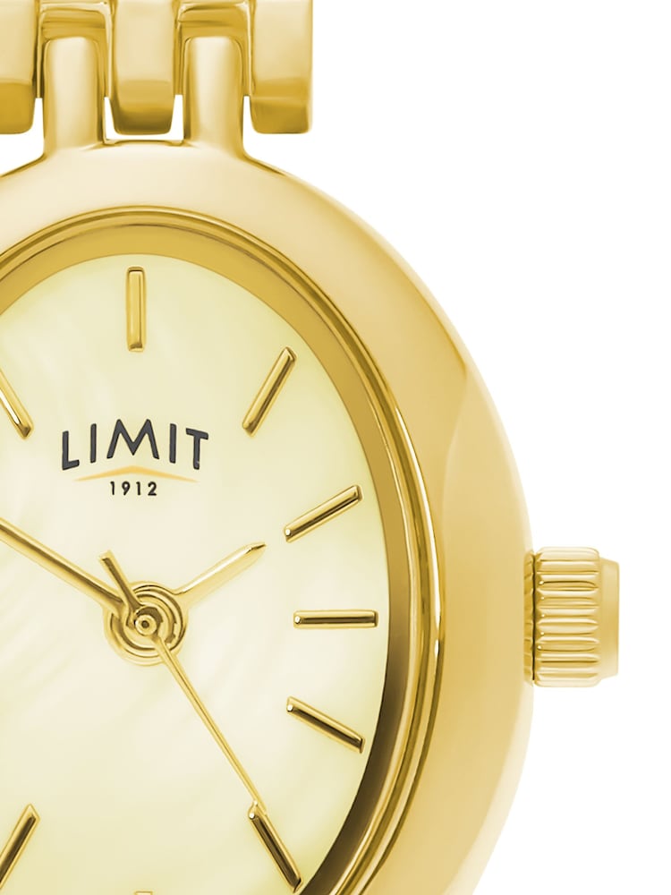 Limit Gold 19mm Oval Analogue Watch With Bracelet - Image 5 of 5 Limit Gold 19mm Oval Analogue Watch With Bracelet - Image 5 of 5