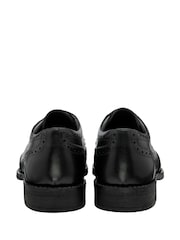 Frank Wright Black Leather Lace-Up Brogue Shoes - Image 3 of 4