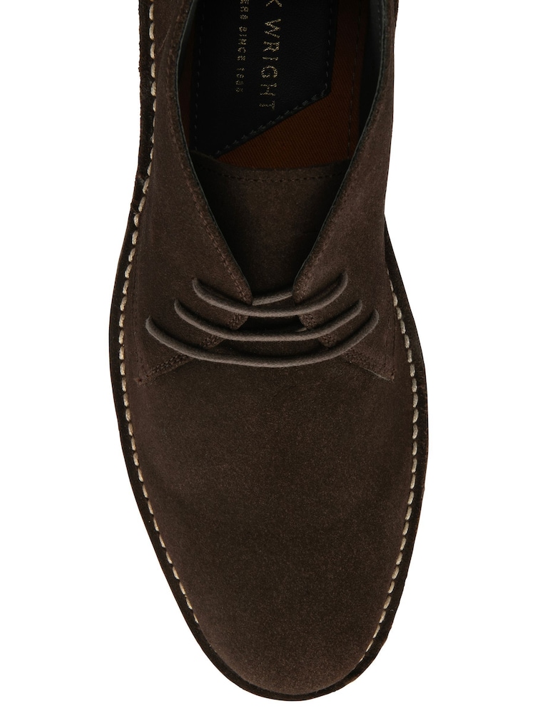Frank Wright Brown Suede Desert Boots - Image 4 of 4 Frank Wright Brown Suede Desert Boots - Image 4 of 4