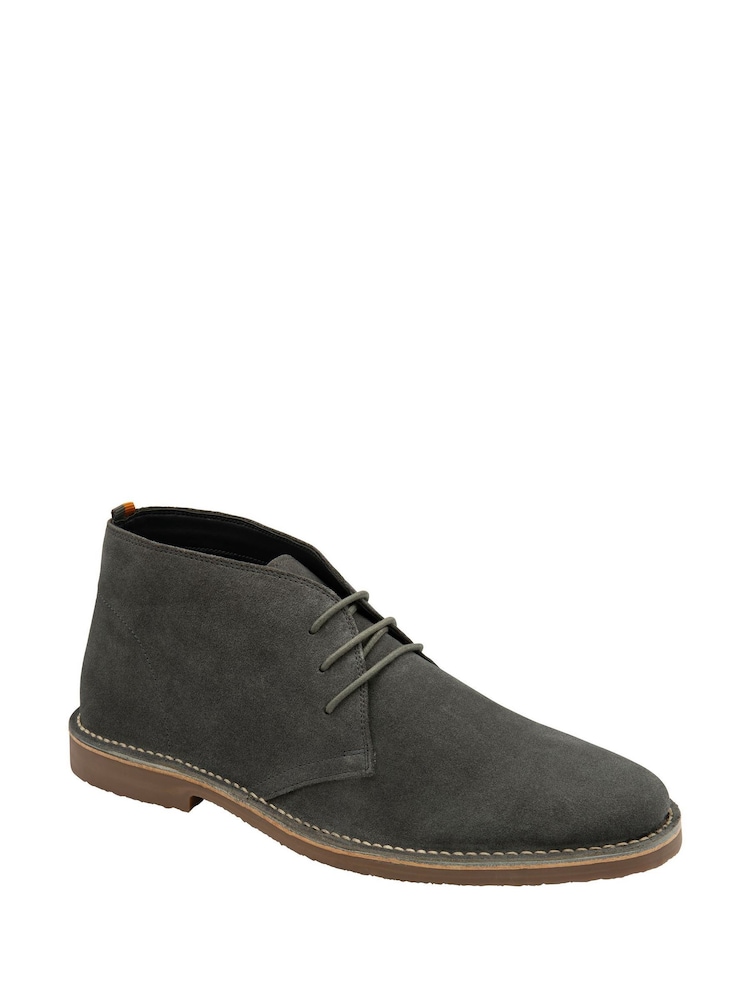 Frank Wright Grey Suede Desert Boots - Image 1 of 4 Frank Wright Grey Suede Desert Boots - Image 1 of 4
