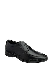 Frank Wright Black Embossed Leather Formal Lace-Up Shoes - Image 1 of 4