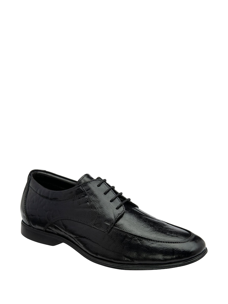 Frank Wright Black Embossed Leather Formal Lace-Up Shoes - Image 1 of 4