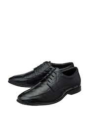 Frank Wright Black Embossed Leather Formal Lace-Up Shoes - Image 2 of 4