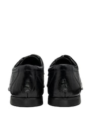 Frank Wright Black Embossed Leather Formal Lace-Up Shoes - Image 3 of 4