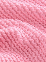 Neon Pink Crinkle - Sehemu za chini za Bikini - Picha 6 kati ya 8