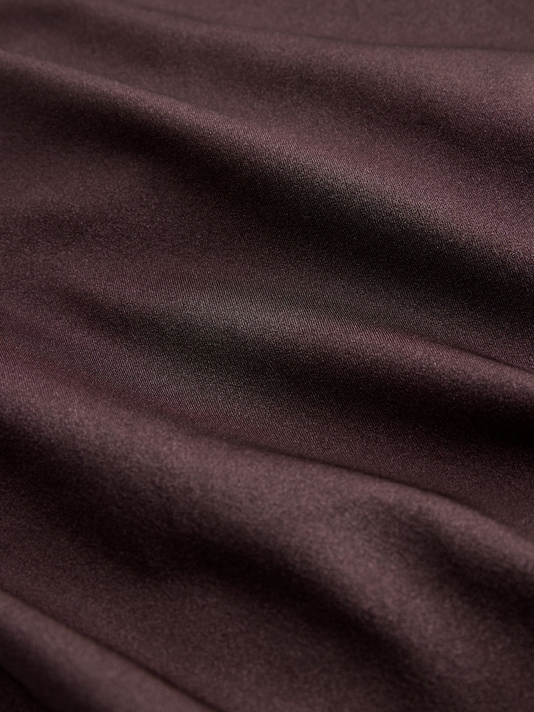 Коричневый с высоким блеском - Моделирующий купальник с глубоким вырезом и сборками - Изображение 2 4