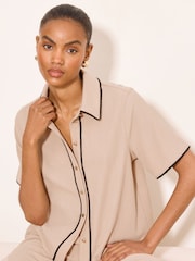 Lipsy Crinkle Short Sleeve Shirt - Изображение 2 4