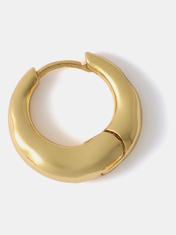 Mint Velvet Gold Plated Irregular Hoop Earrings - Image 4 of 4