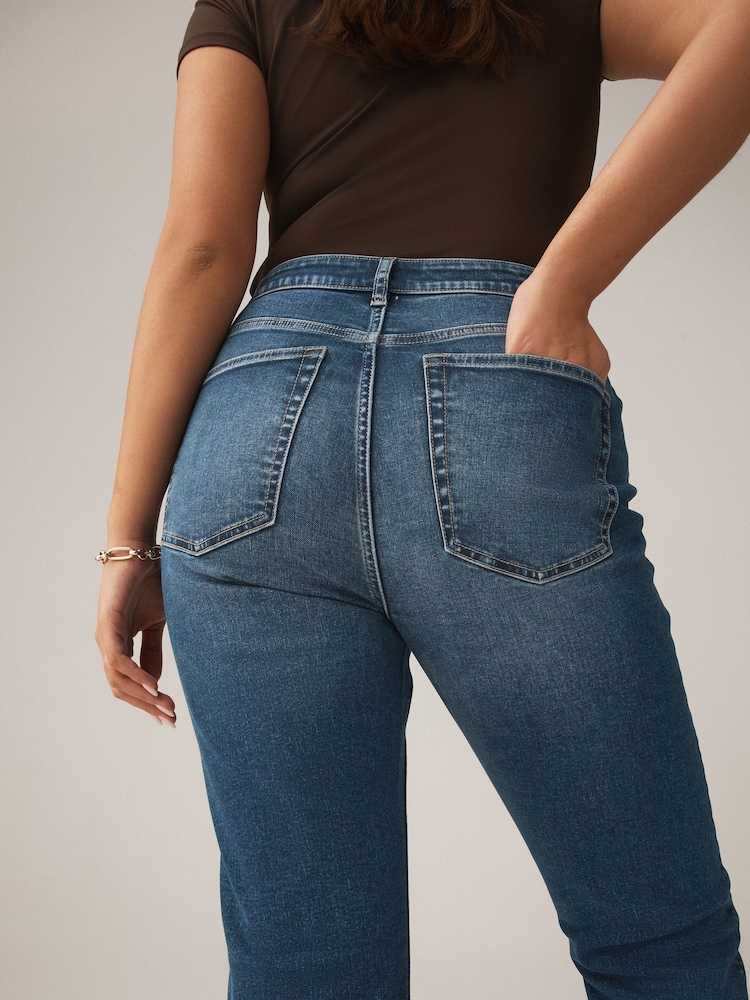 Dark Blue Hourglass Slim Cropped Jeans - Image 6 of 6 Dark Blue Hourglass Slim Cropped Jeans - Image 6 of 6