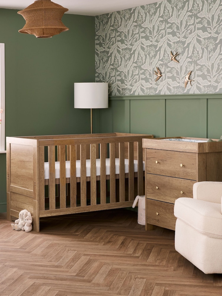 Obaby Oak Nika  Nursery Furniture Set 2 Piece - Image 1 of 10