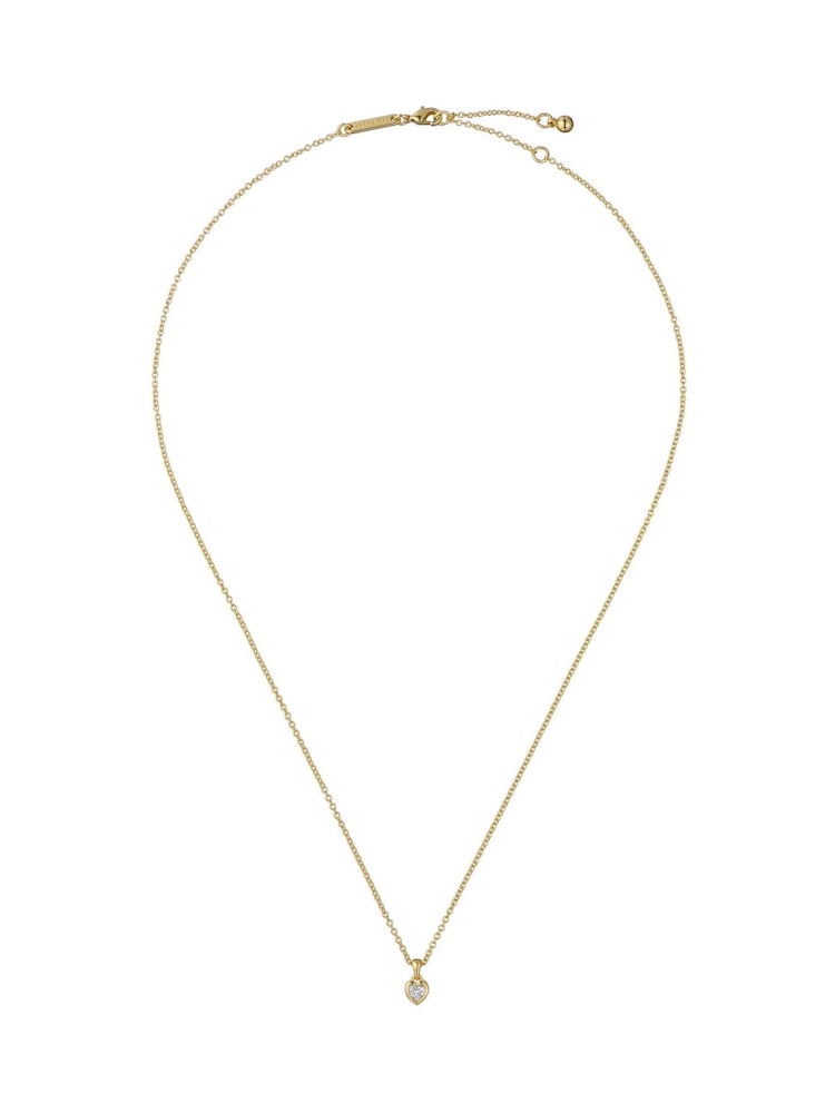 Ted Baker Gold Tone Harlow: Mini Crystal Heart Pendant Necklace - Image 1 of 4 Ted Baker Gold Tone Harlow: Mini Crystal Heart Pendant Necklace - Image 1 of 4