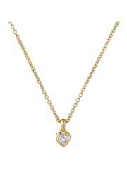 Ted Baker Gold Tone Harlow: Mini Crystal Heart Pendant Necklace - Image 2 of 4