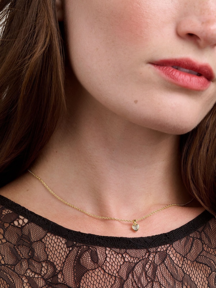 Ted Baker Gold Tone Harlow: Mini Crystal Heart Pendant Necklace - Image 4 of 4 Ted Baker Gold Tone Harlow: Mini Crystal Heart Pendant Necklace - Image 4 of 4