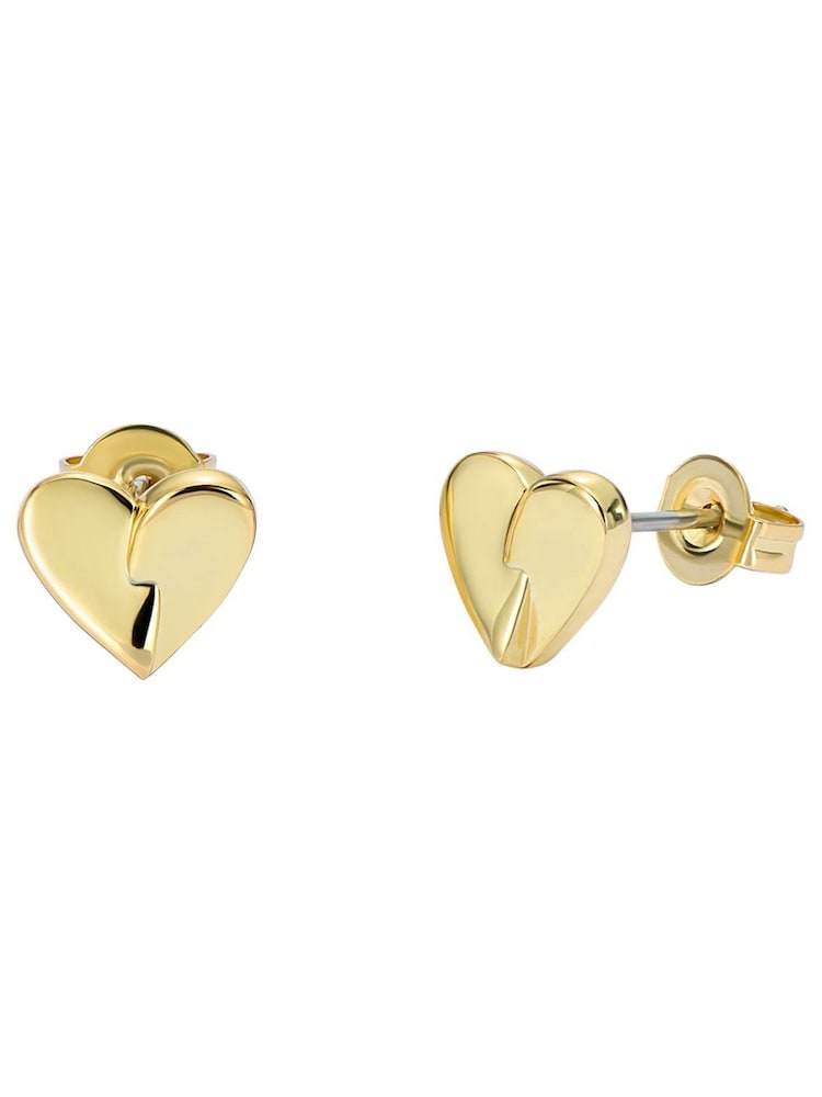 Ted Baker Gold Tone Alyssa: Abstract Heart Stud Earrings - Image 2 of 4 Ted Baker Gold Tone Alyssa: Abstract Heart Stud Earrings - Image 2 of 4