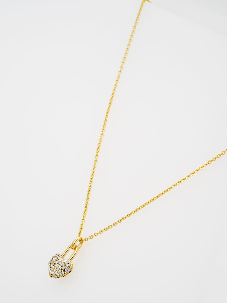 Ted Baker Tone Paige: Pave Crystal Padlock Pendant Necklace - صورة 1 من 4 Ted Baker Tone Paige: Pave Crystal Padlock Pendant Necklace - صورة 1 من 4